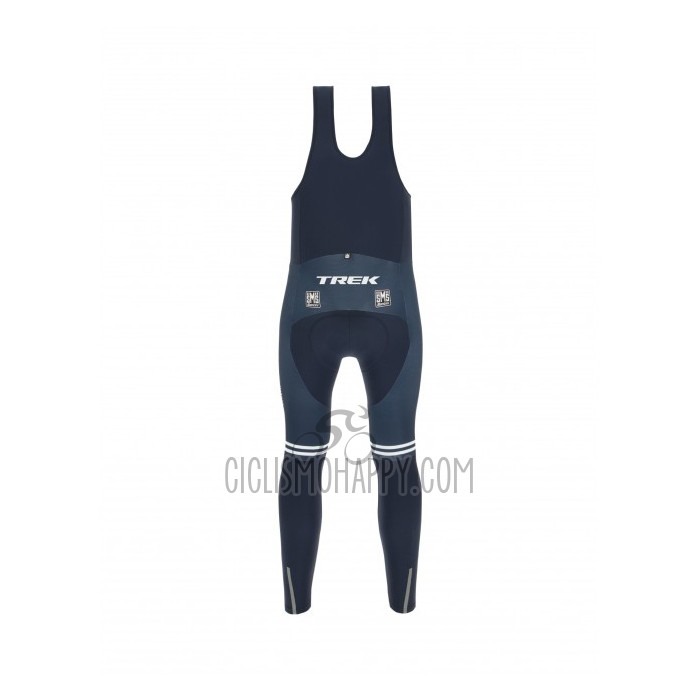 Trek Segafredo Cycling Jersey Bib Tight 2021 Long Sleeve White Deep Blue